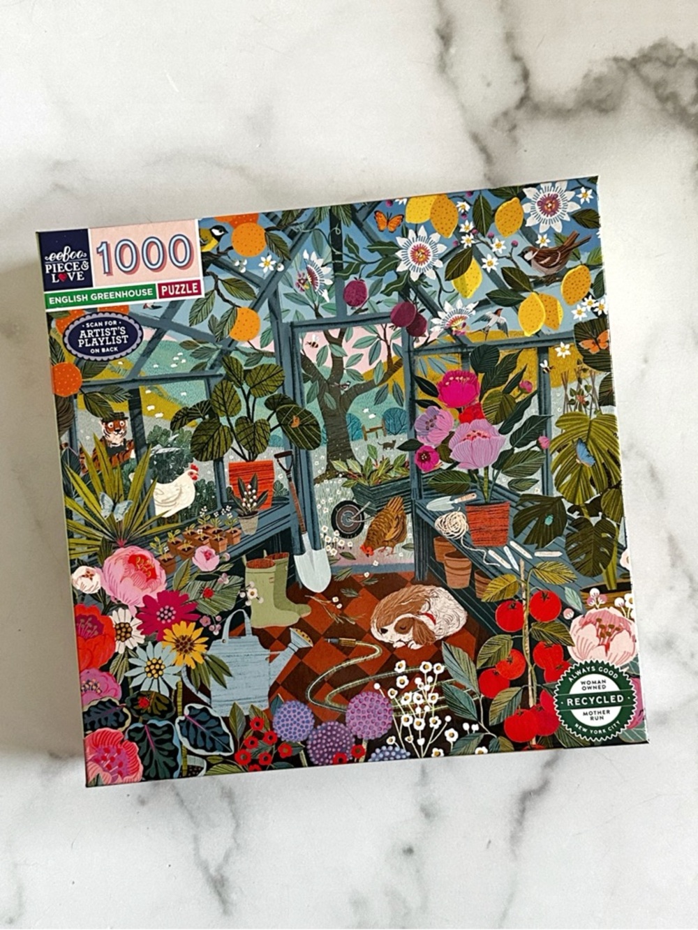 Eeboo English Greenhouse 1000 Piece Jigsaw Puzzle